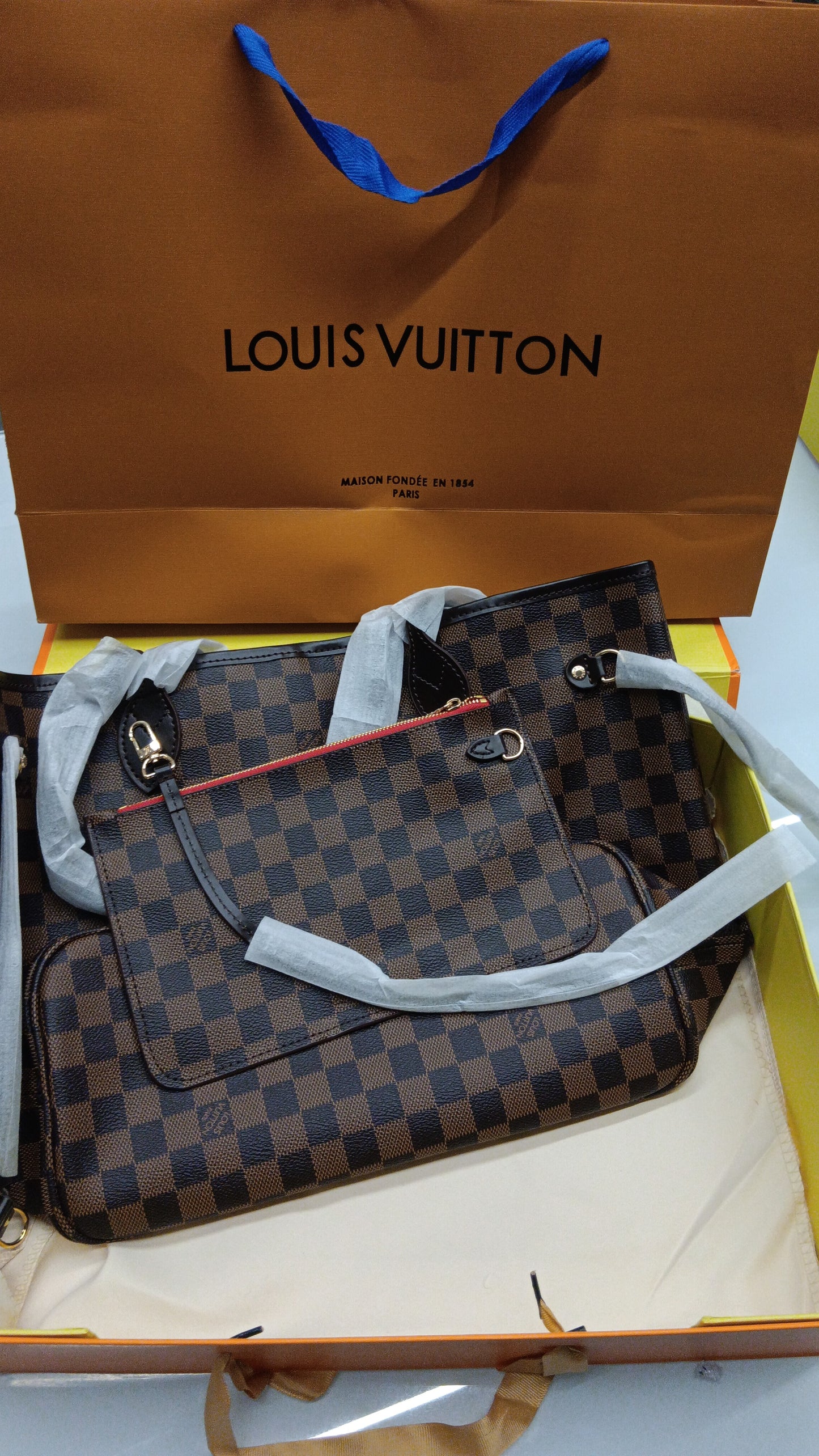 LV NEVERFULL MM Marrone