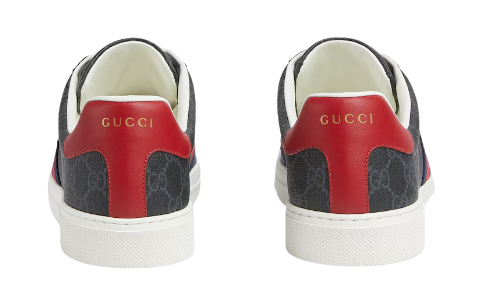 Gucci Ace sneaker with Web "Black Gg Supreme canvas"